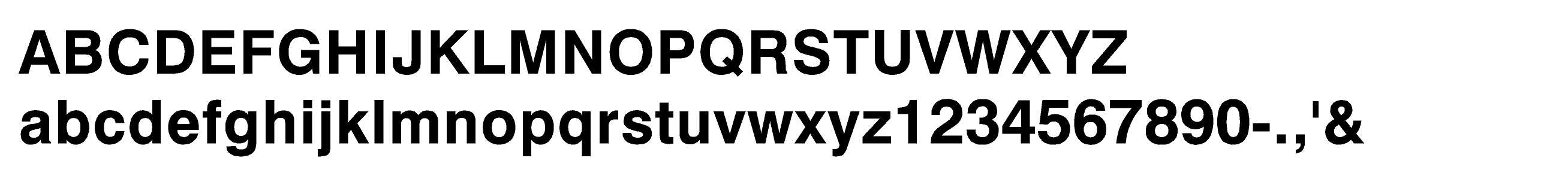 Helvetica Bold Standard EZLit Type Style