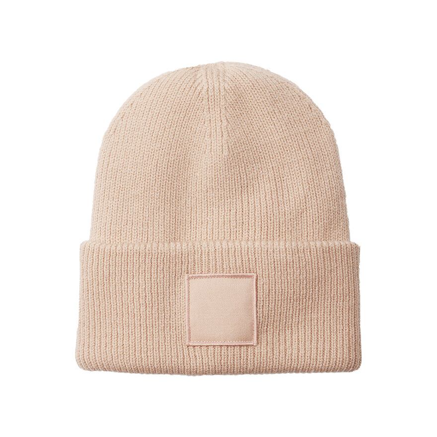 Deep Cuffed Tonal Patch Beanie
