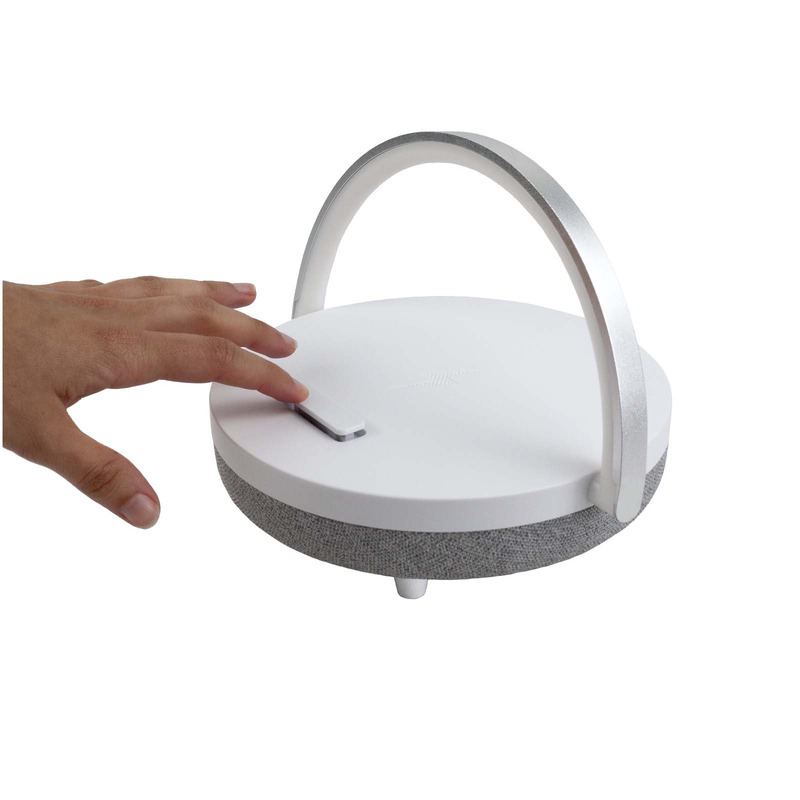 Prixton 4-i-1 10 W Bluetooth® høyttaler med LED lys og trådløs ladebase