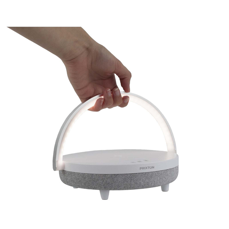 Prixton 4-i-1 10 W Bluetooth® høyttaler med LED lys og trådløs ladebase