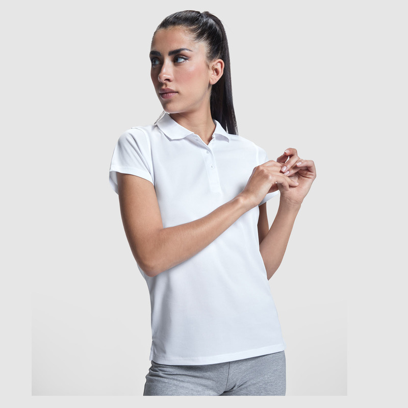 Monzha kortermet teknisk polo for dame