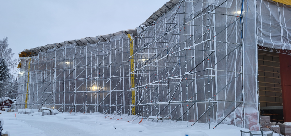 kuva Siilinkosken päiväkodin työmaalta