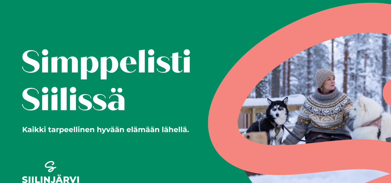 Bannerikuva, jossa teksti Simppelisti Siilissä ja kuvituksena nainen koirien kanssa.