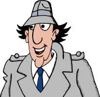 Inspector Gadget grins broadly.