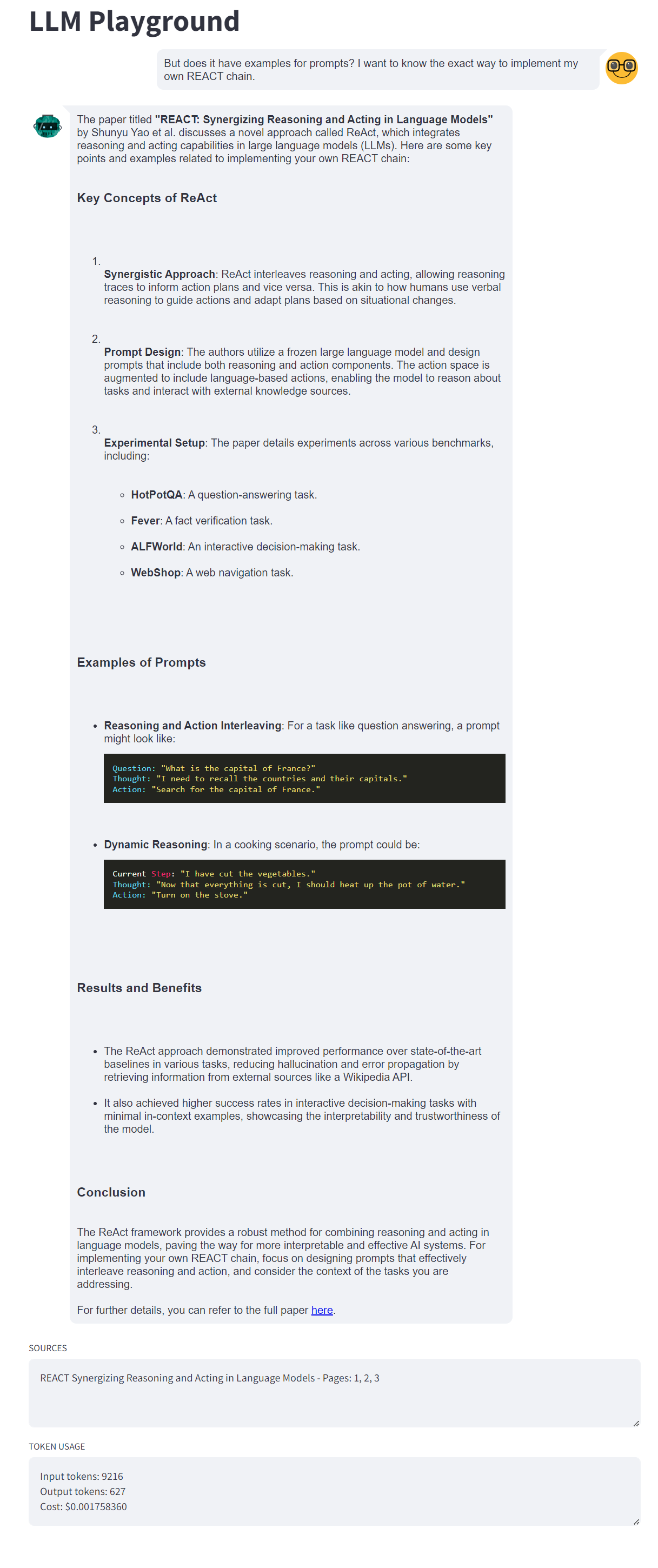 A complex answer with reasoning, coding and references