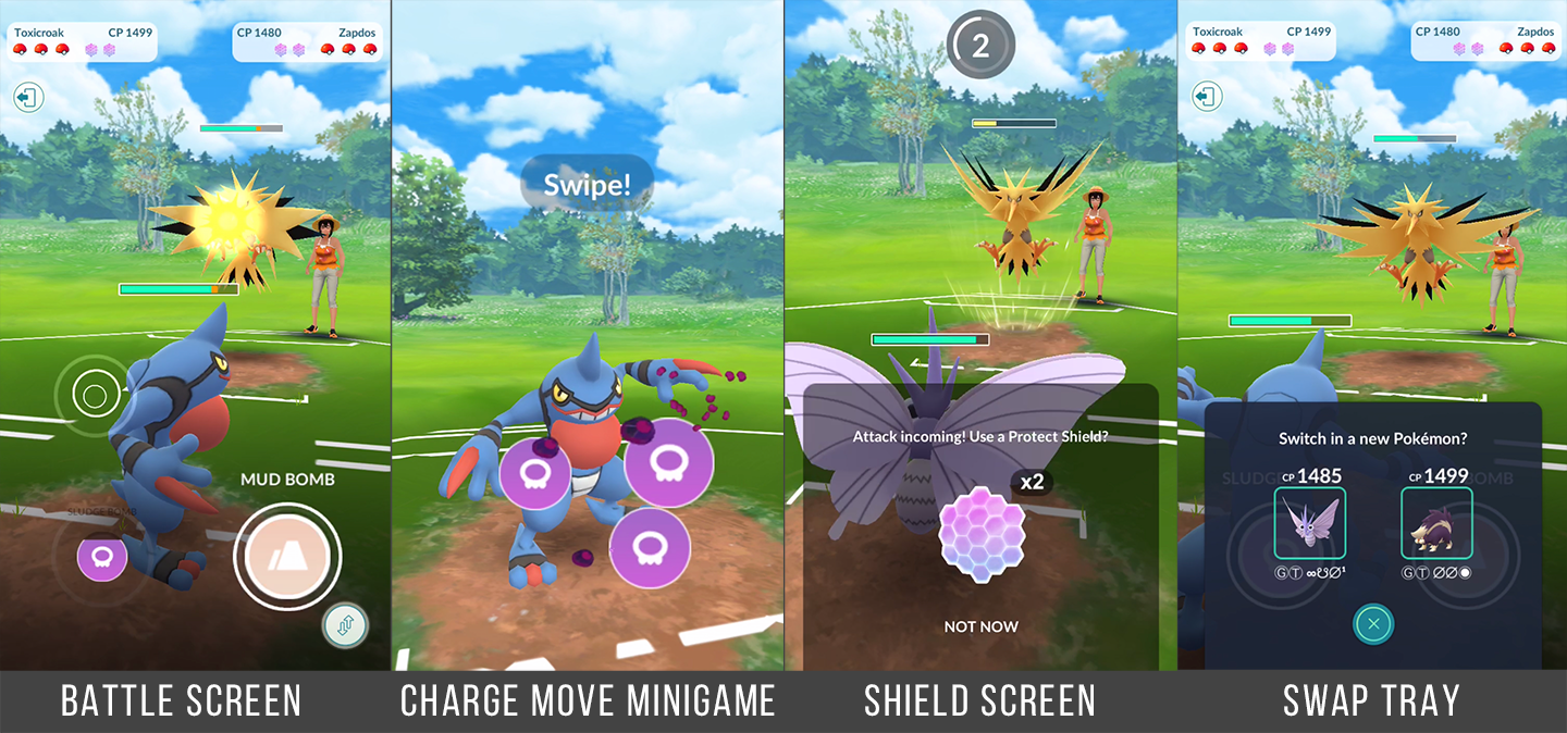 Battle in Pokémon Go With Type Advantage