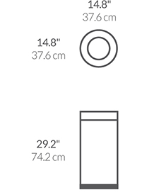 poubelle à couvercle basculant 55 L