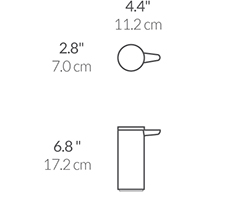 rechargeable liquid soap sensor pump, 2 pack dimensions