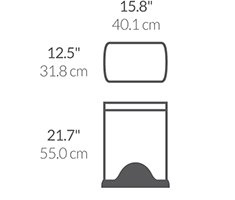 gen1 30L rectangular step can dimensions