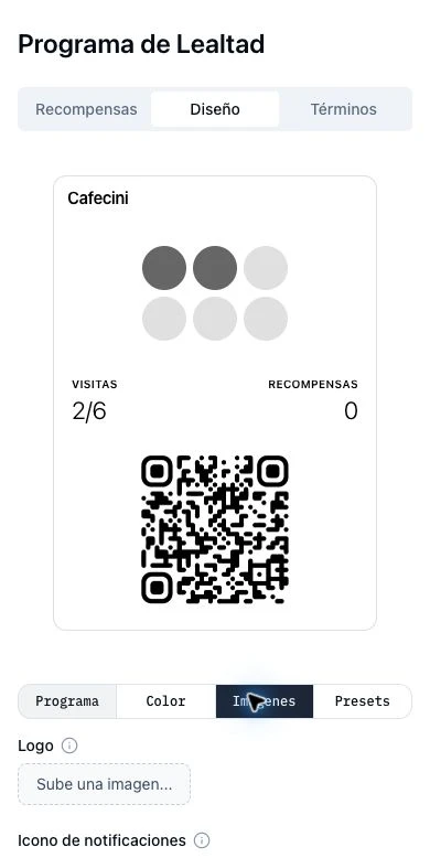 Sección de imagen de banner con la vista previa del recorte