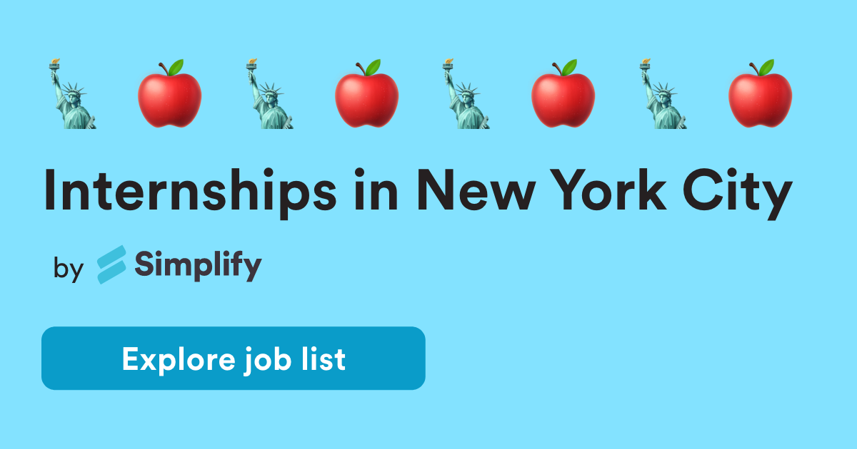 Internships in NYC Simplify Jobs