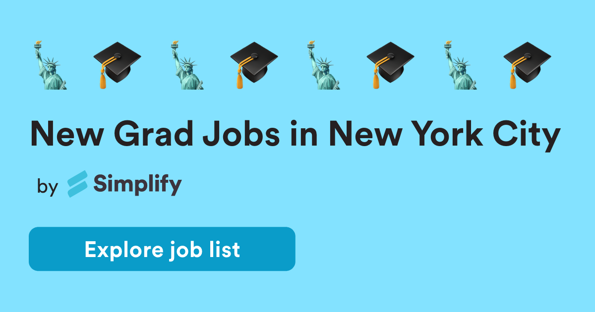 New Grad Jobs in NYC Simplify Jobs