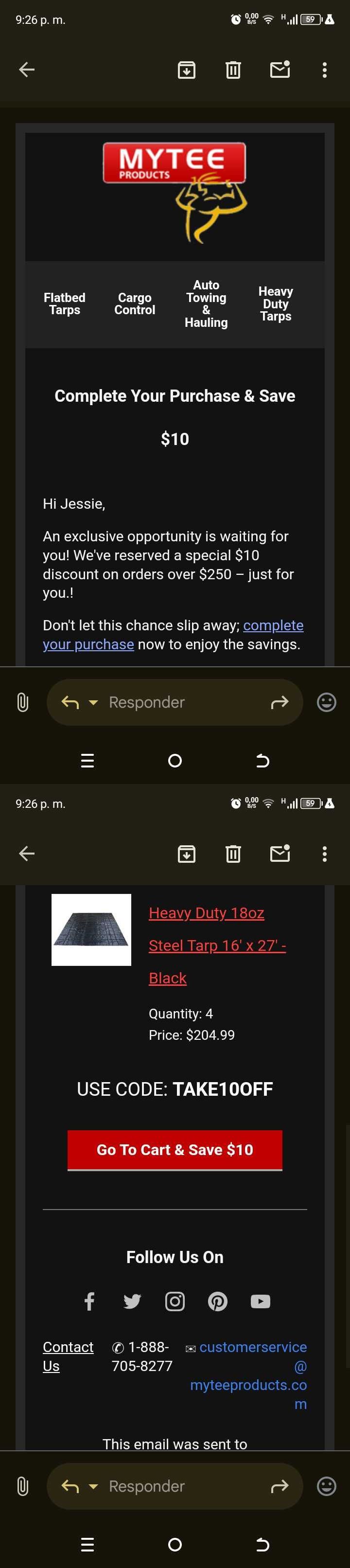 TAKE100FF coupon verification screenshot