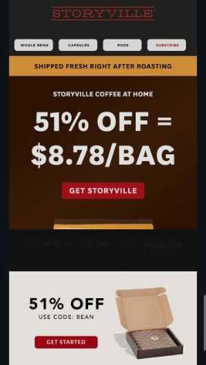 Storyville coupon verification screenshot