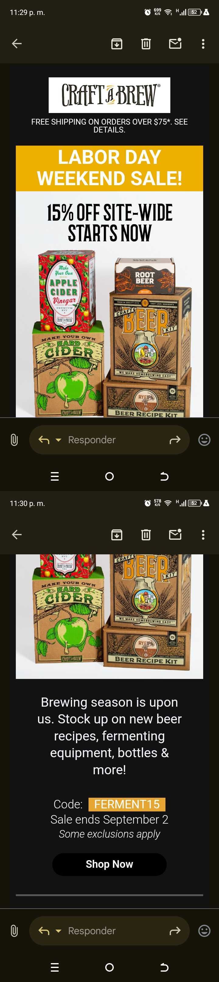 FERMENT15 coupon verification screenshot