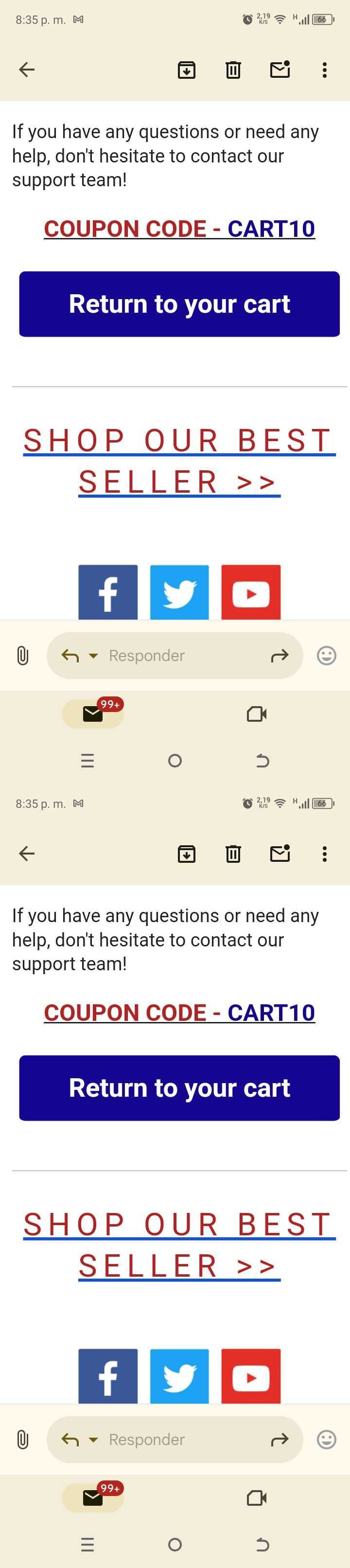 CART10 coupon verification screenshot