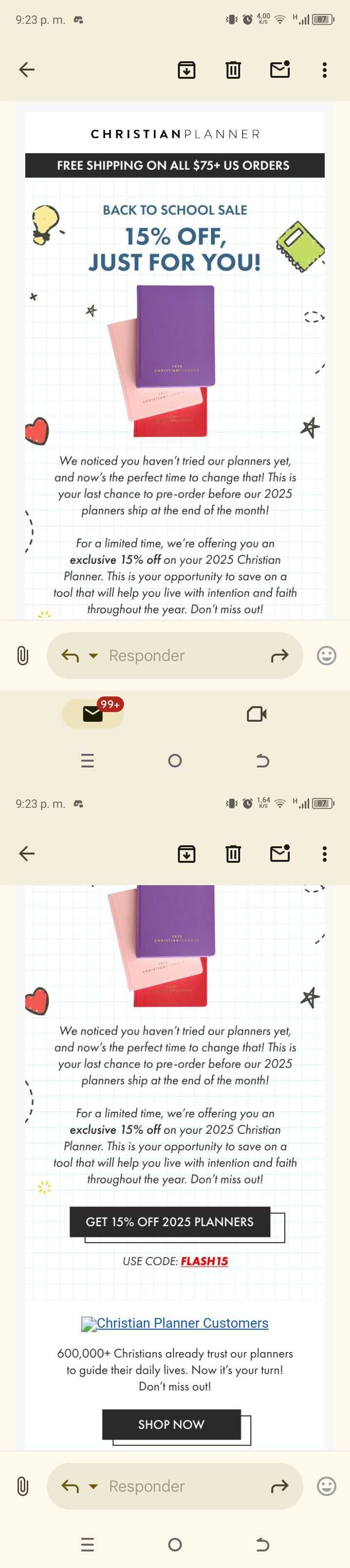 FLASH15 coupon verification screenshot