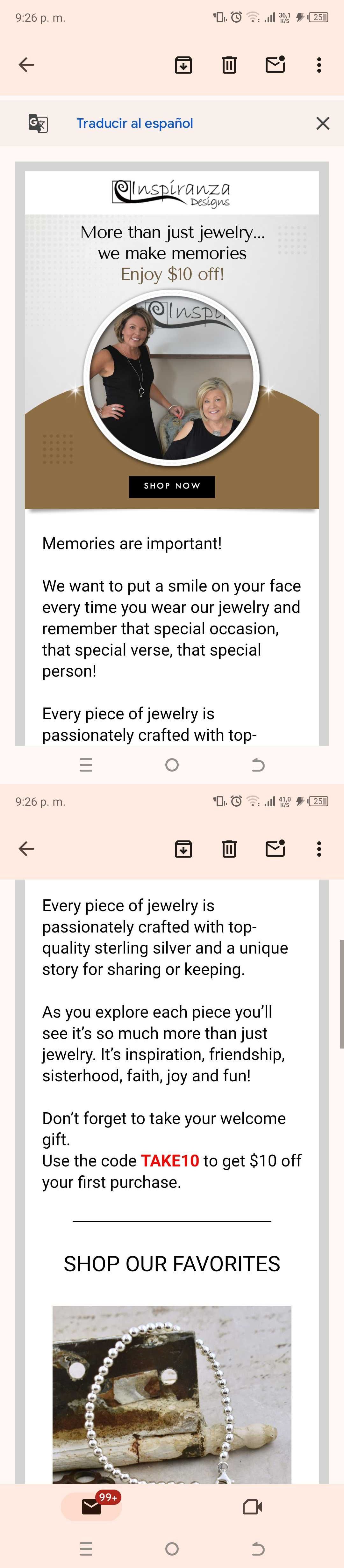 Take10 coupon verification screenshot
