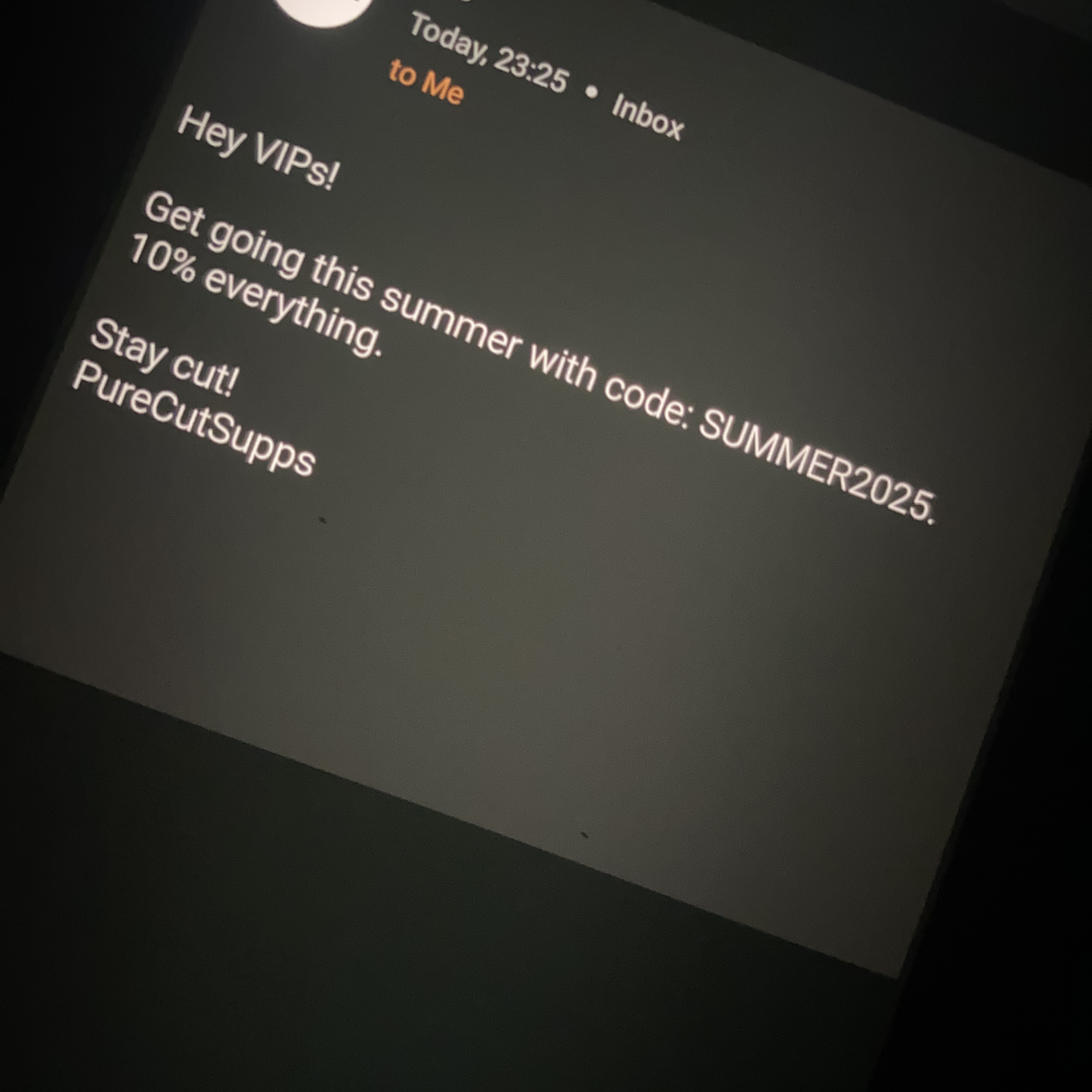 SUMMER2025 coupon verification screenshot