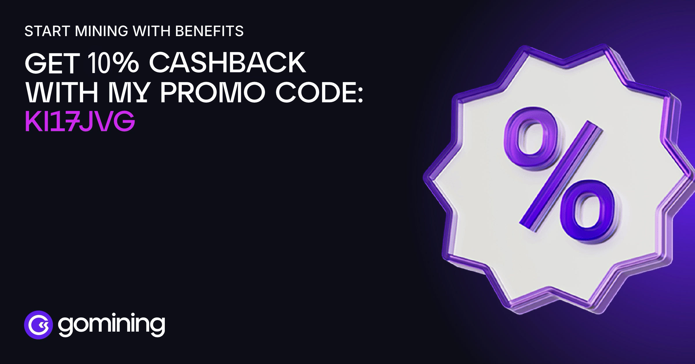 GoMining coupon verification screenshot