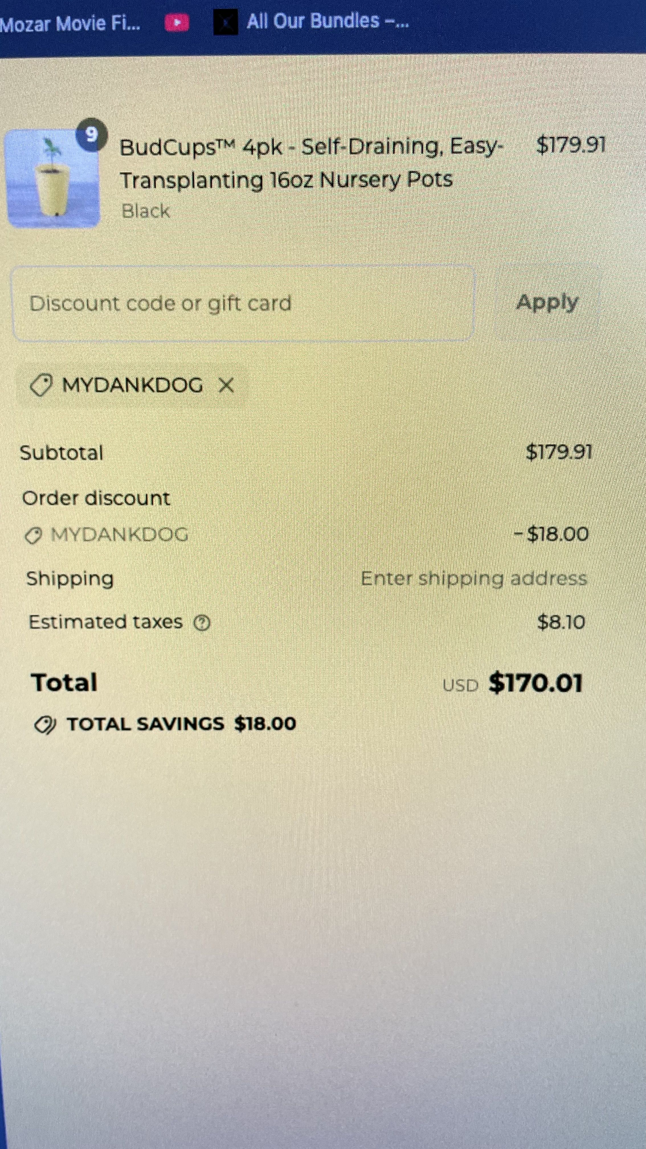 MYDANKDOG coupon verification screenshot