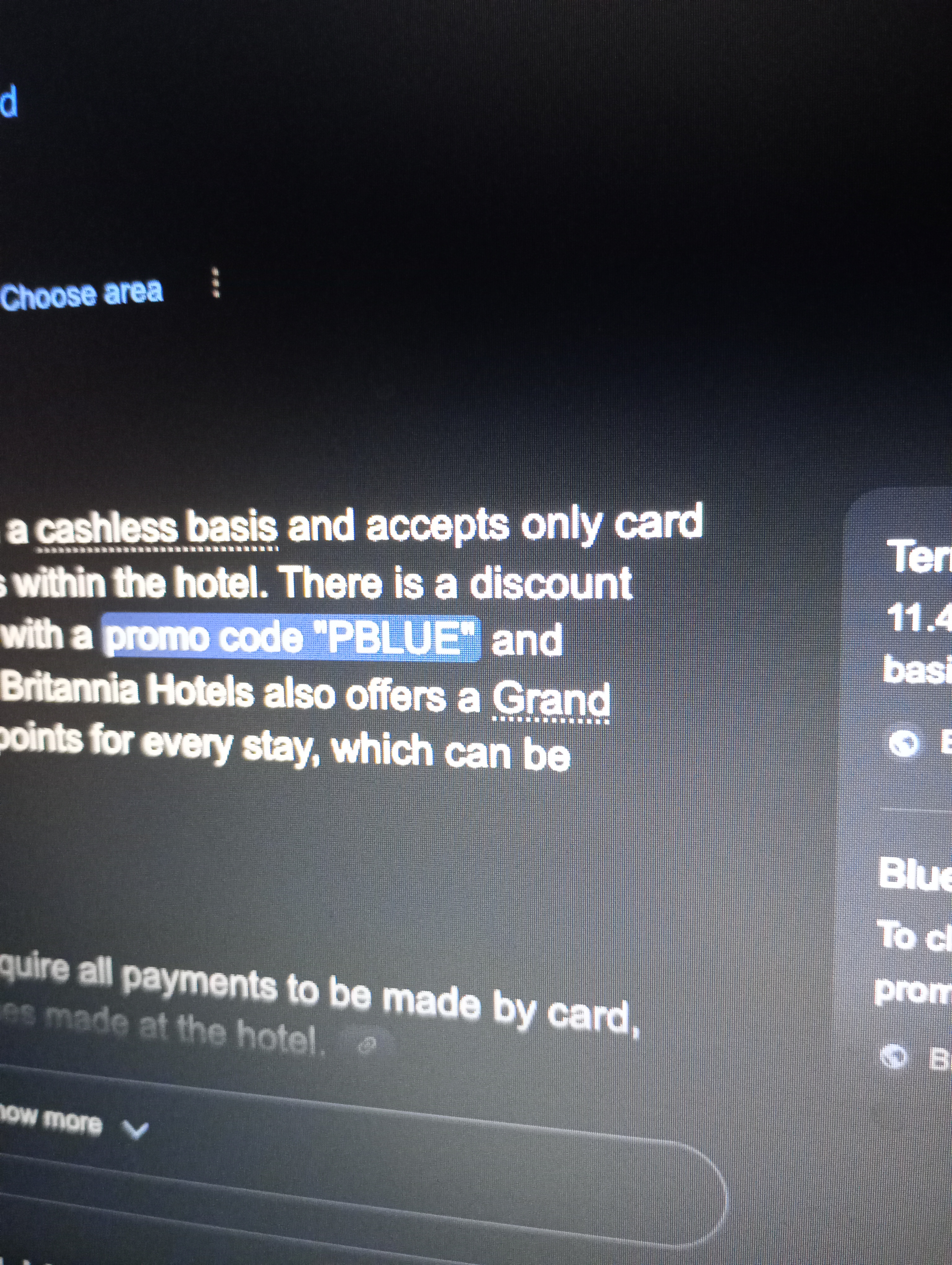 PBLUE coupon verification screenshot