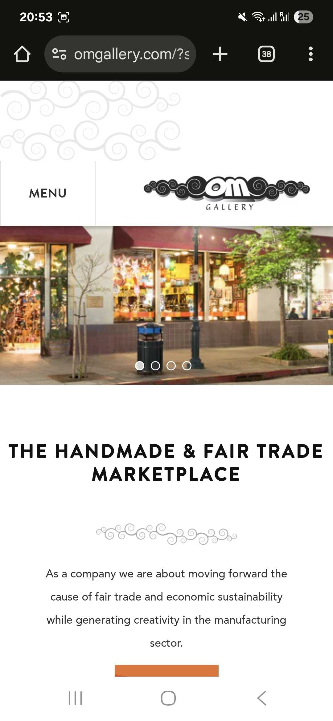 Om Gallery coupon verification screenshot