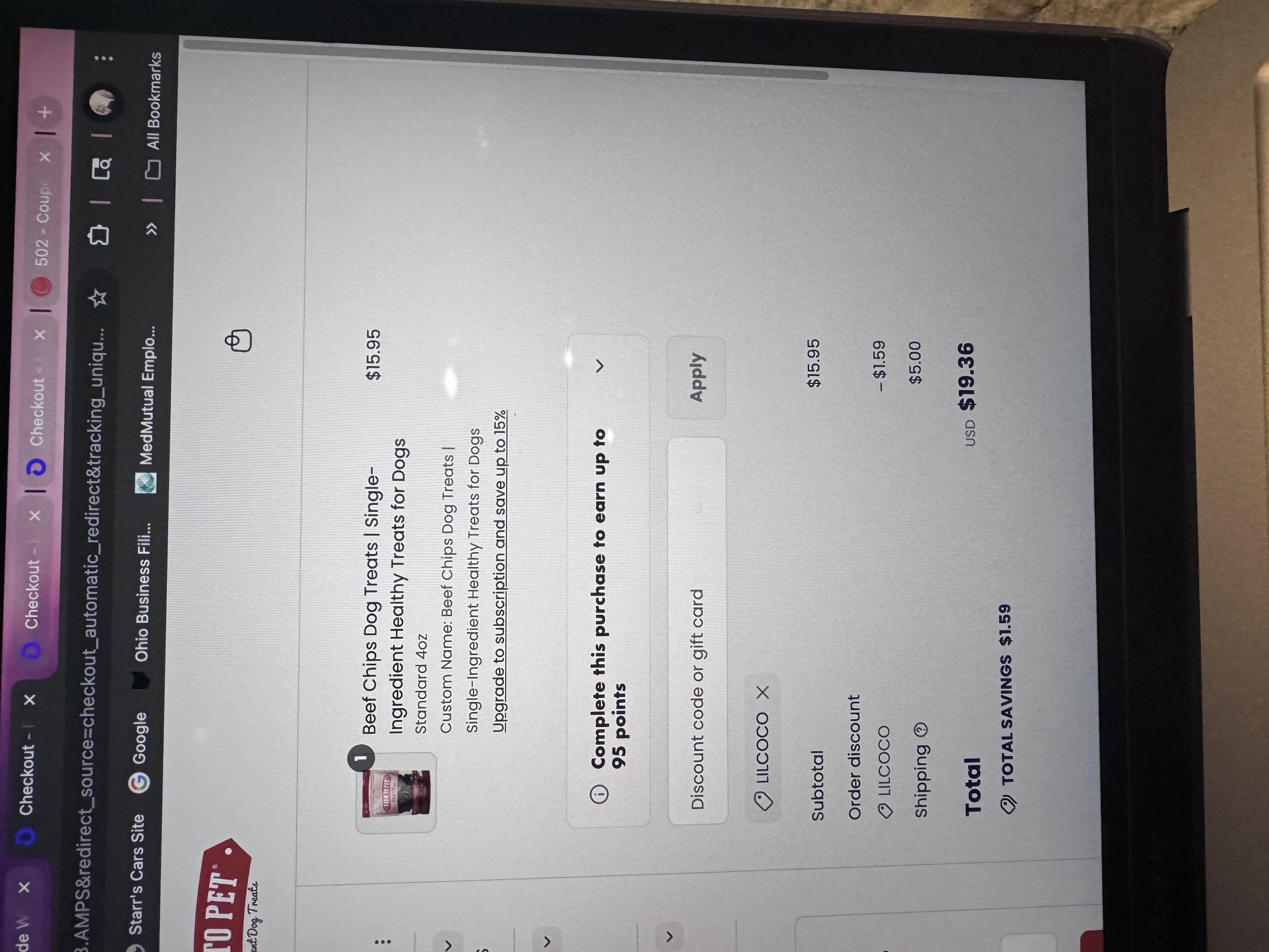 LILCOCO coupon verification screenshot