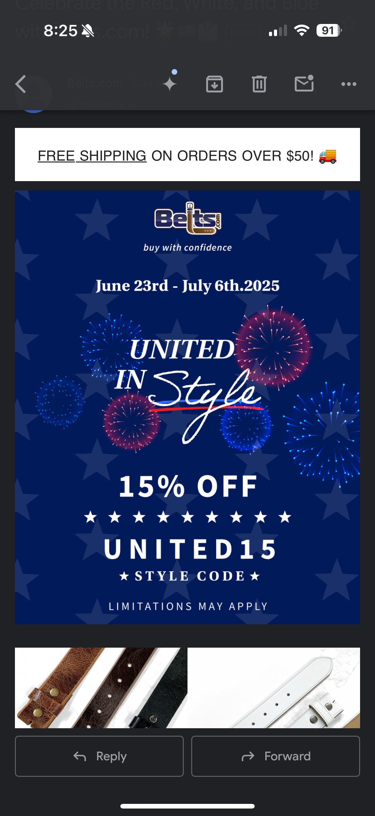 united15 coupon verification screenshot