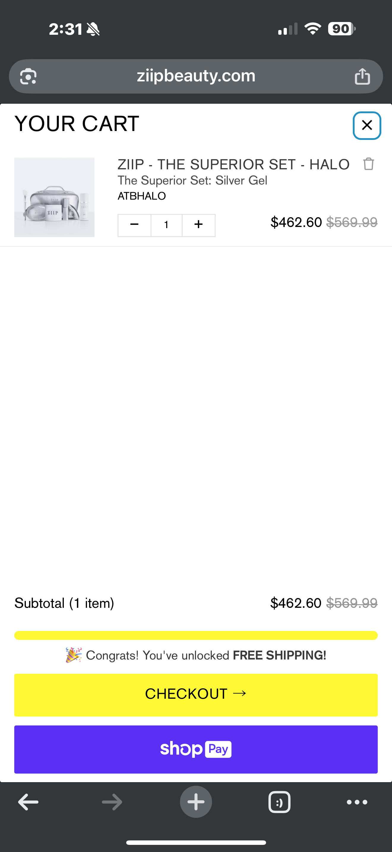 ATOMIC15 coupon verification screenshot