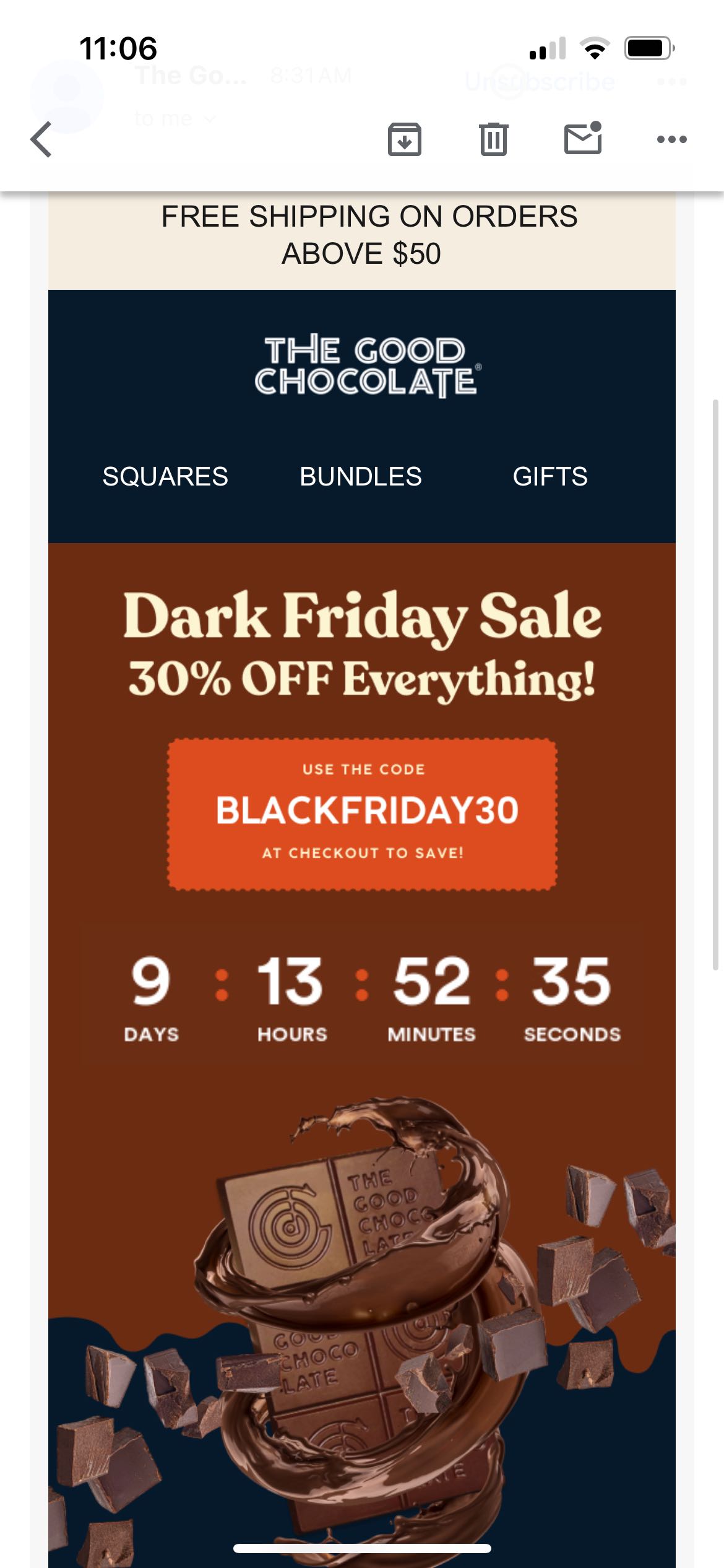 BLACKFRIDAY30 coupon verification screenshot