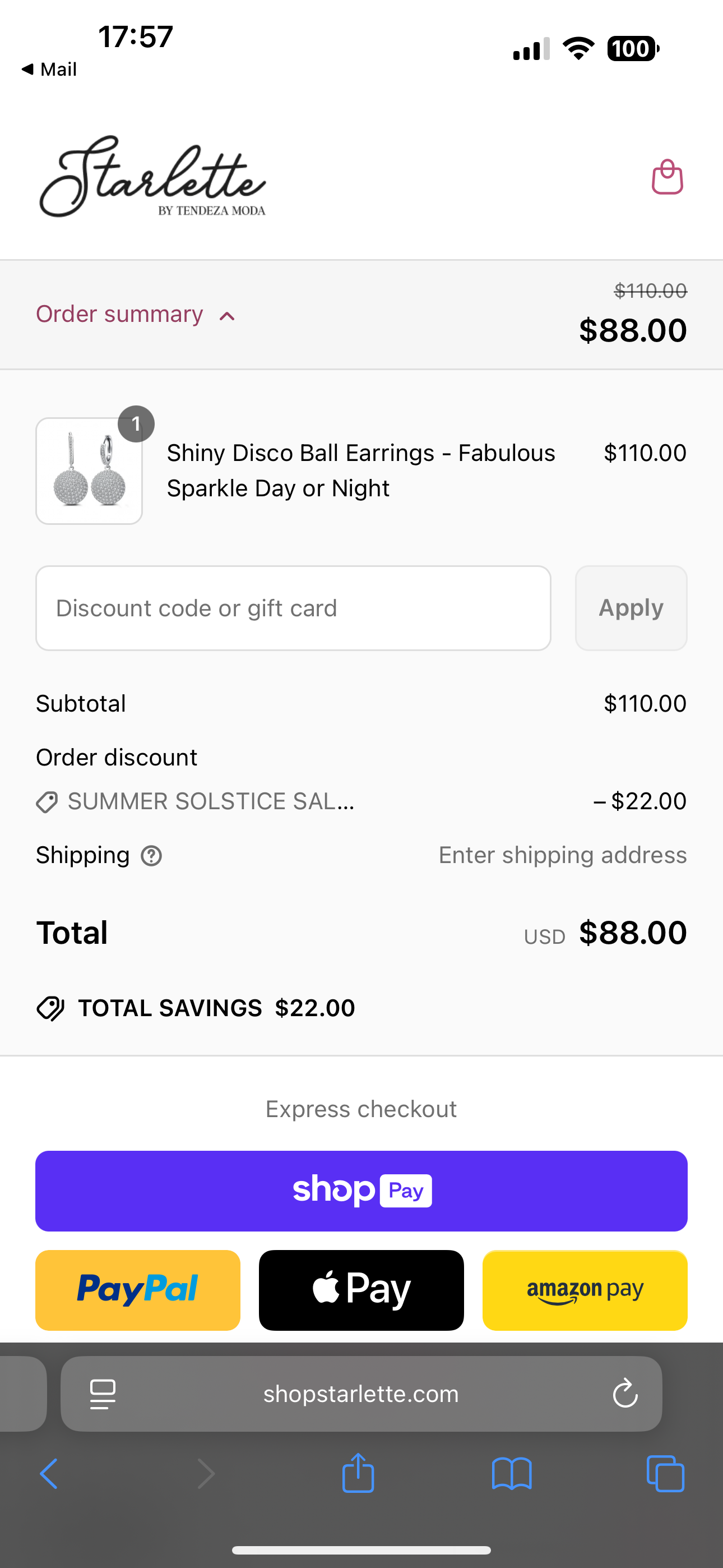 SUMMERSOLSTICESAL coupon verification screenshot