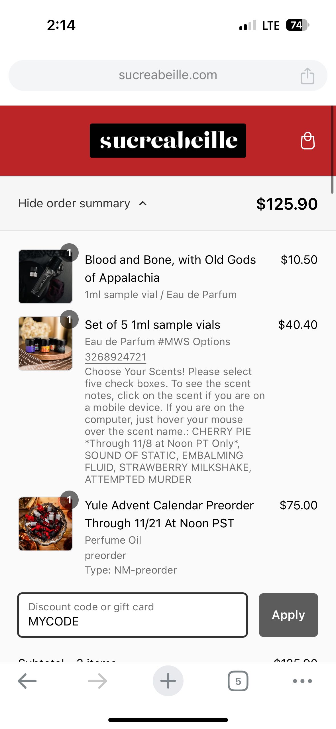 MYCODE coupon verification screenshot