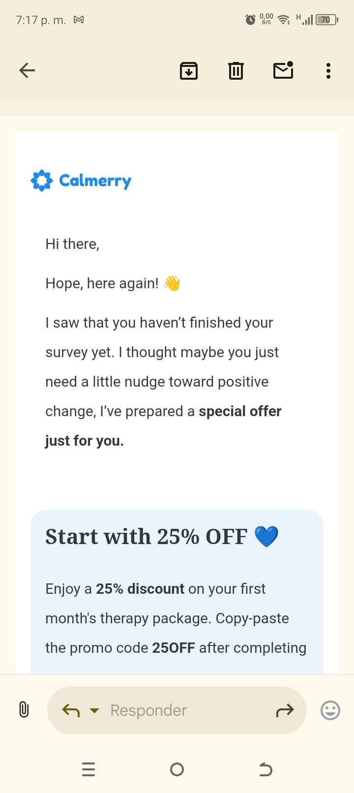250FF coupon verification screenshot