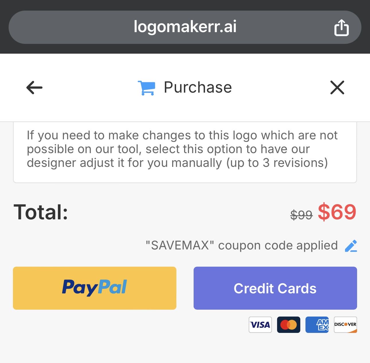 SAVEMAX coupon verification screenshot