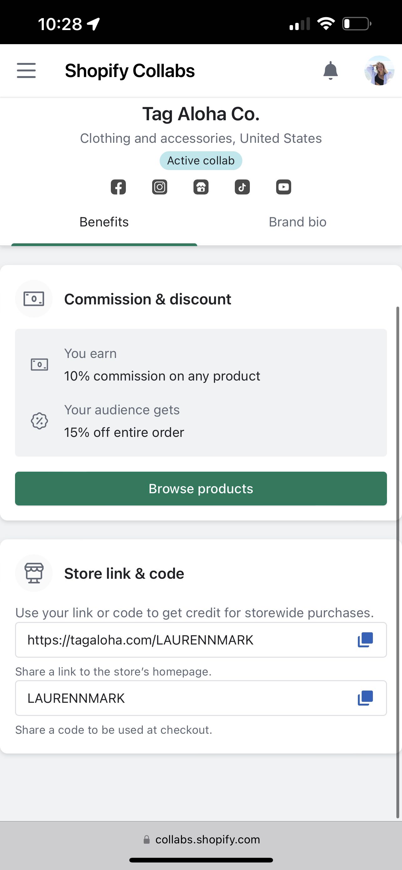 LAURENNMARK coupon verification screenshot