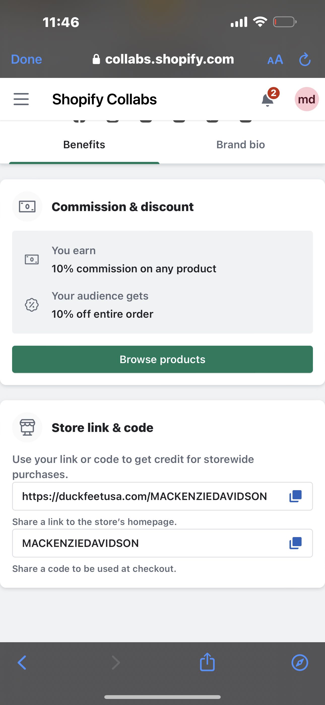 Duckfeet coupon verification screenshot