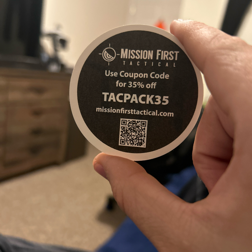 Mission First Tactical coupon verification screenshot