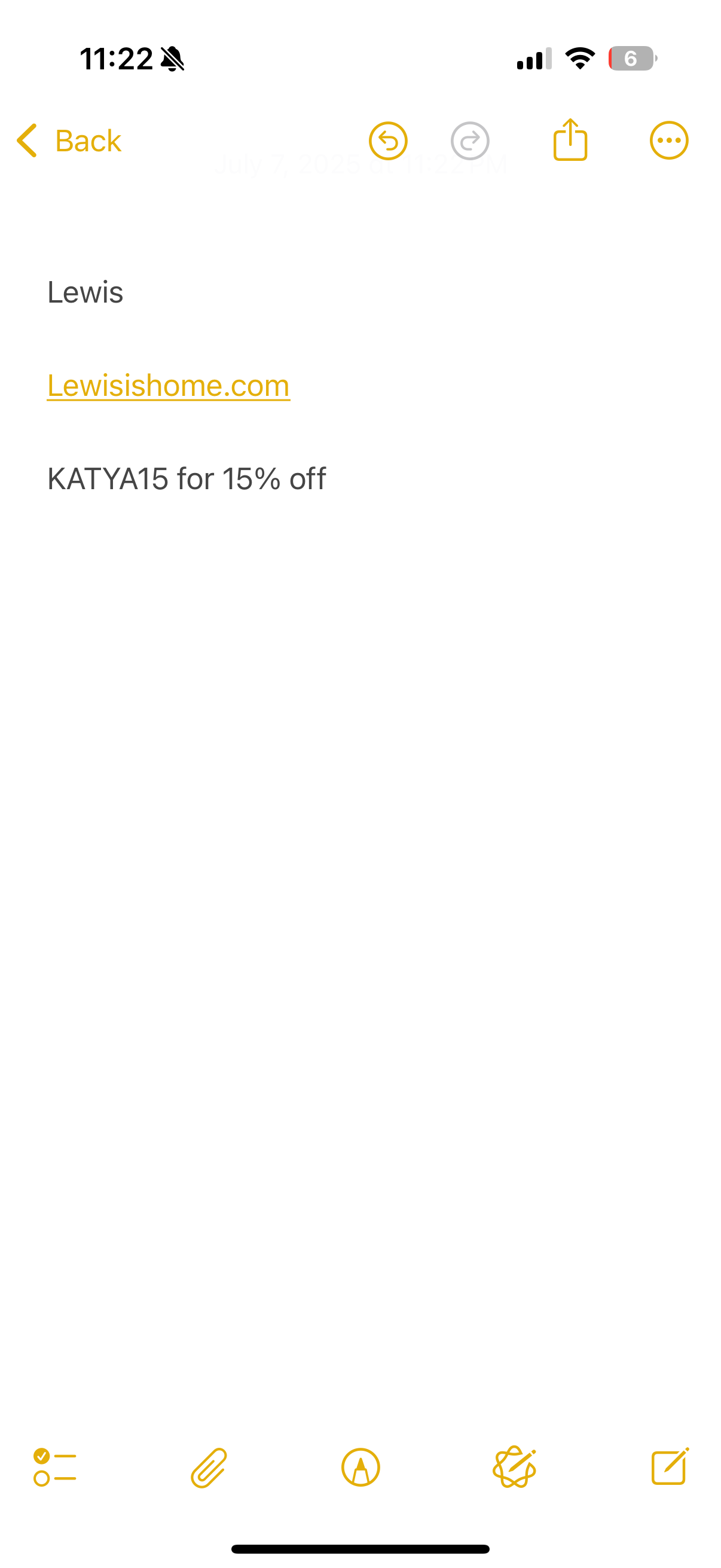 Lewis coupon verification screenshot