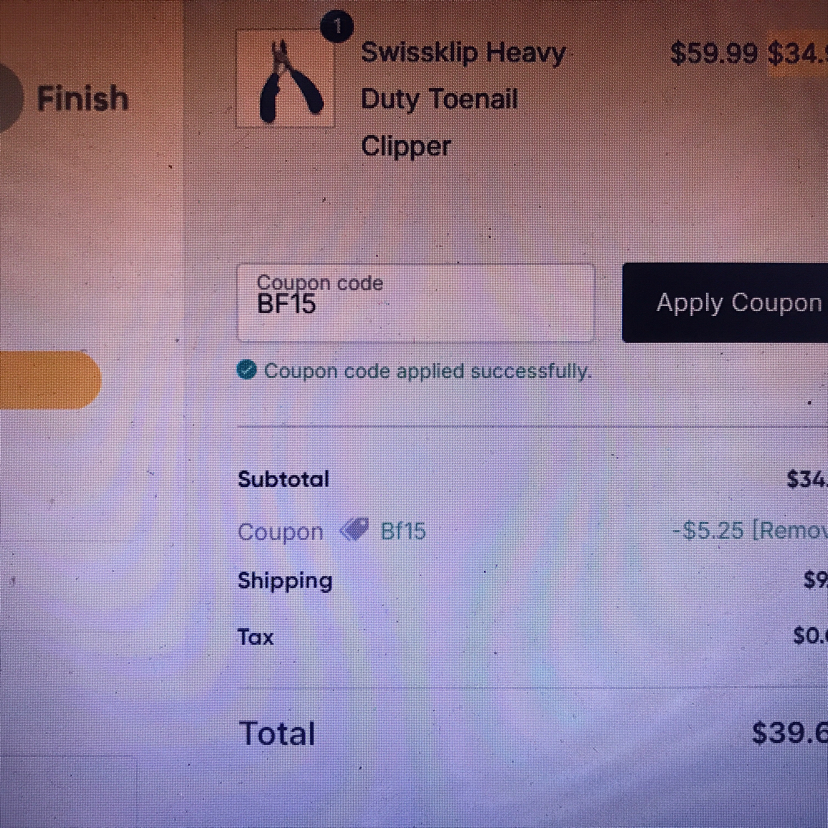 BF15 coupon verification screenshot