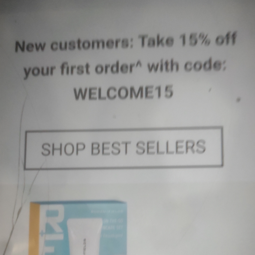 WELCOME15 coupon verification screenshot