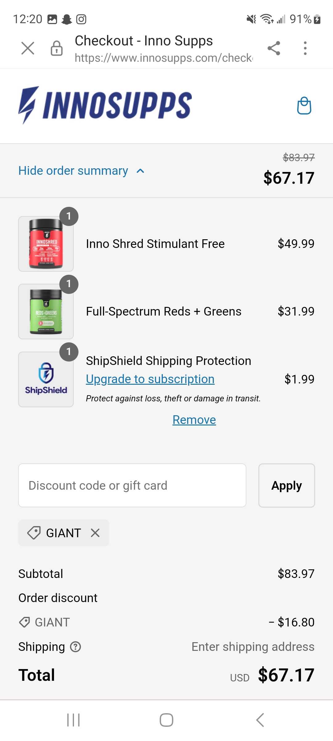 Inno Supps Promo Code