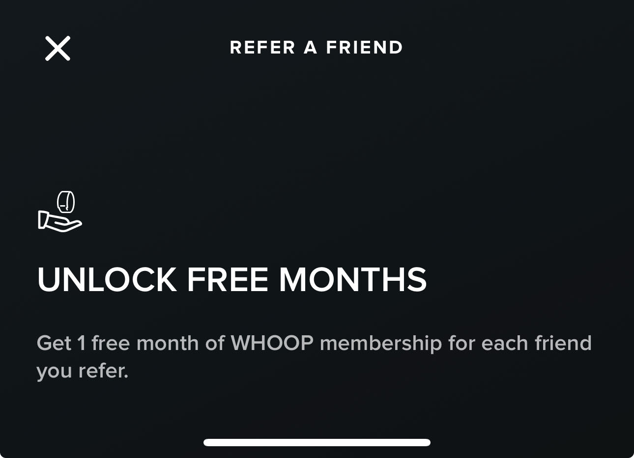 Whoop coupon verification screenshot