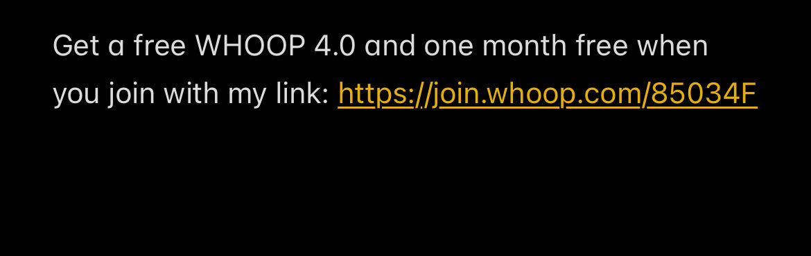 Whoop coupon verification screenshot