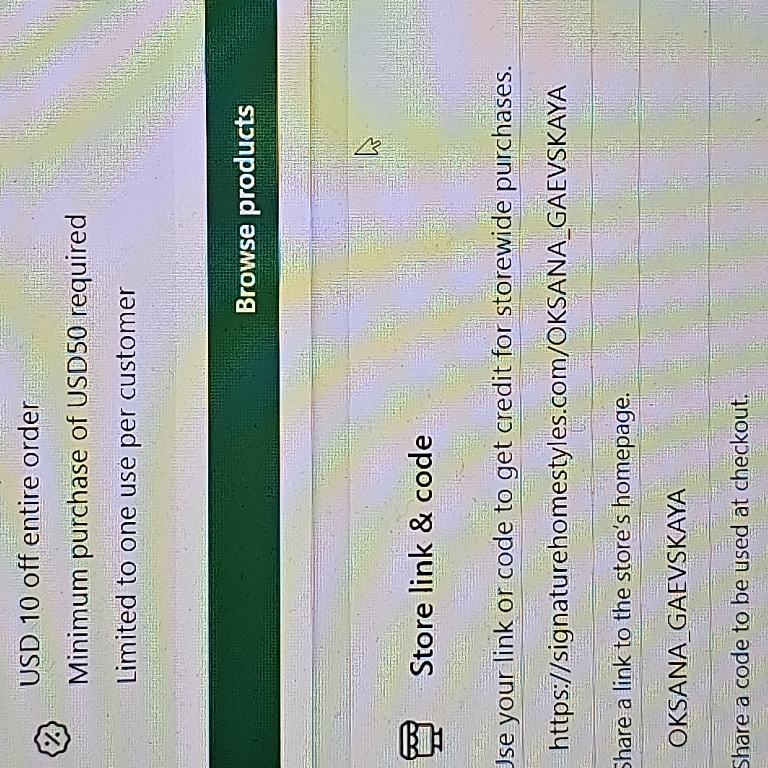 OKSANA_GAEVSKAYA coupon verification screenshot