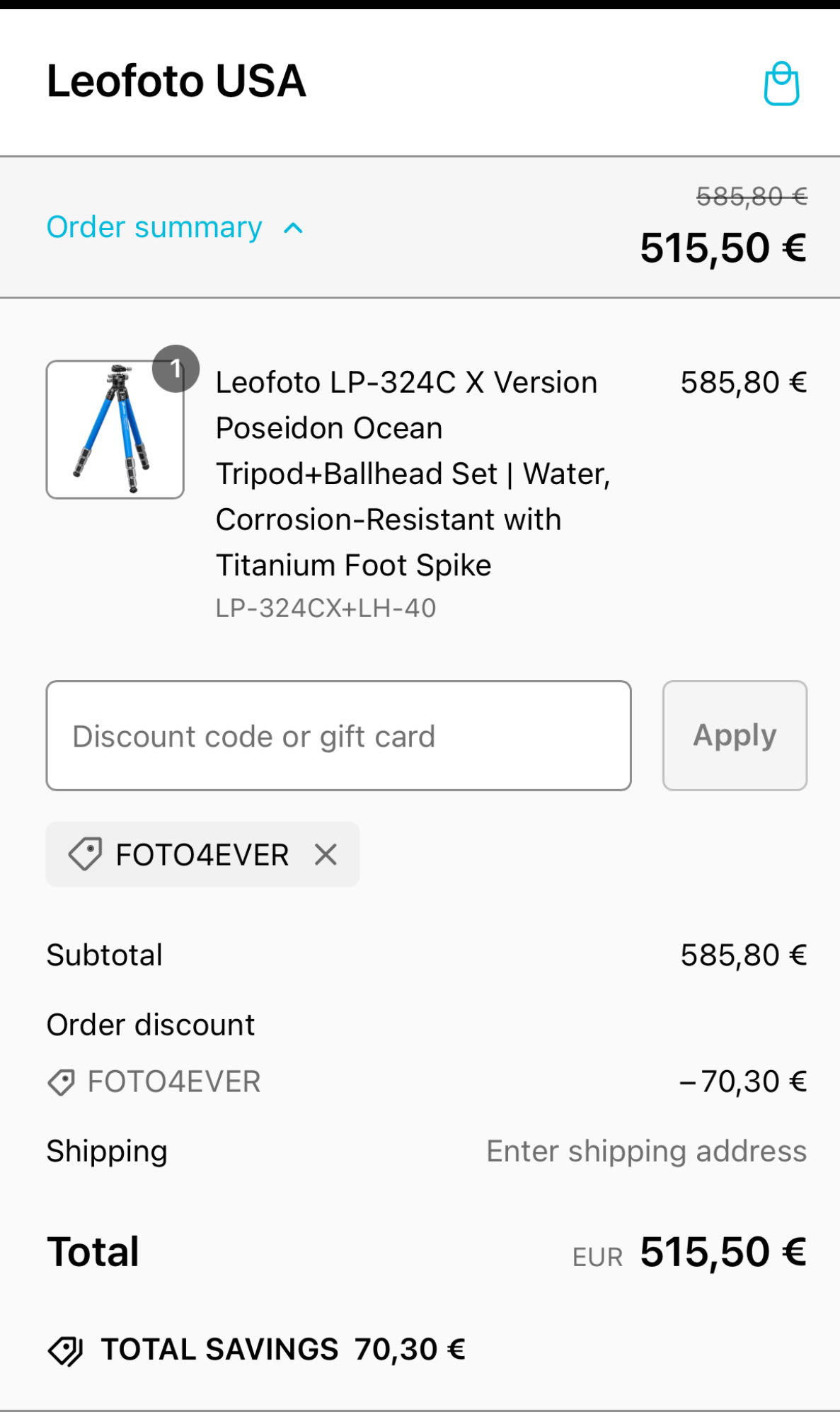 FOTO4EVER coupon verification screenshot