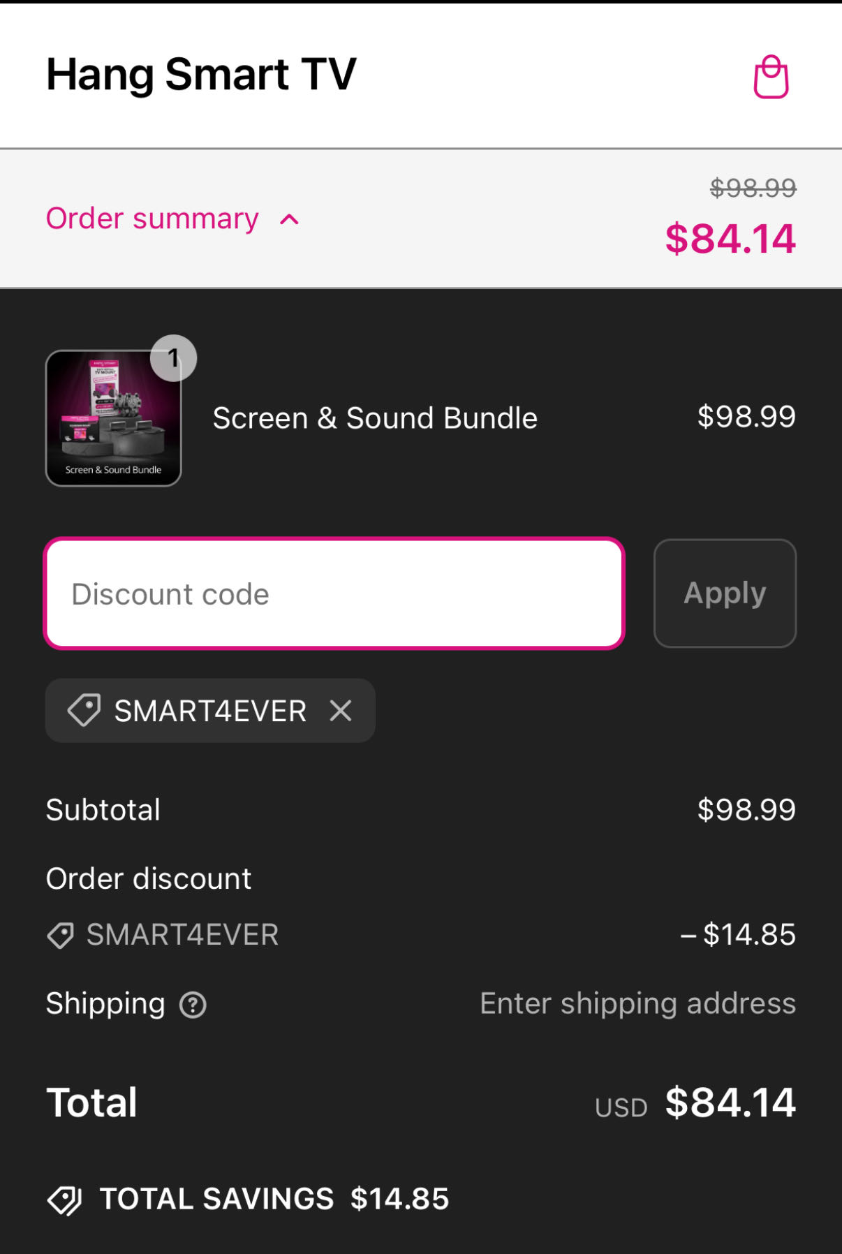 SMART4EVER coupon verification screenshot