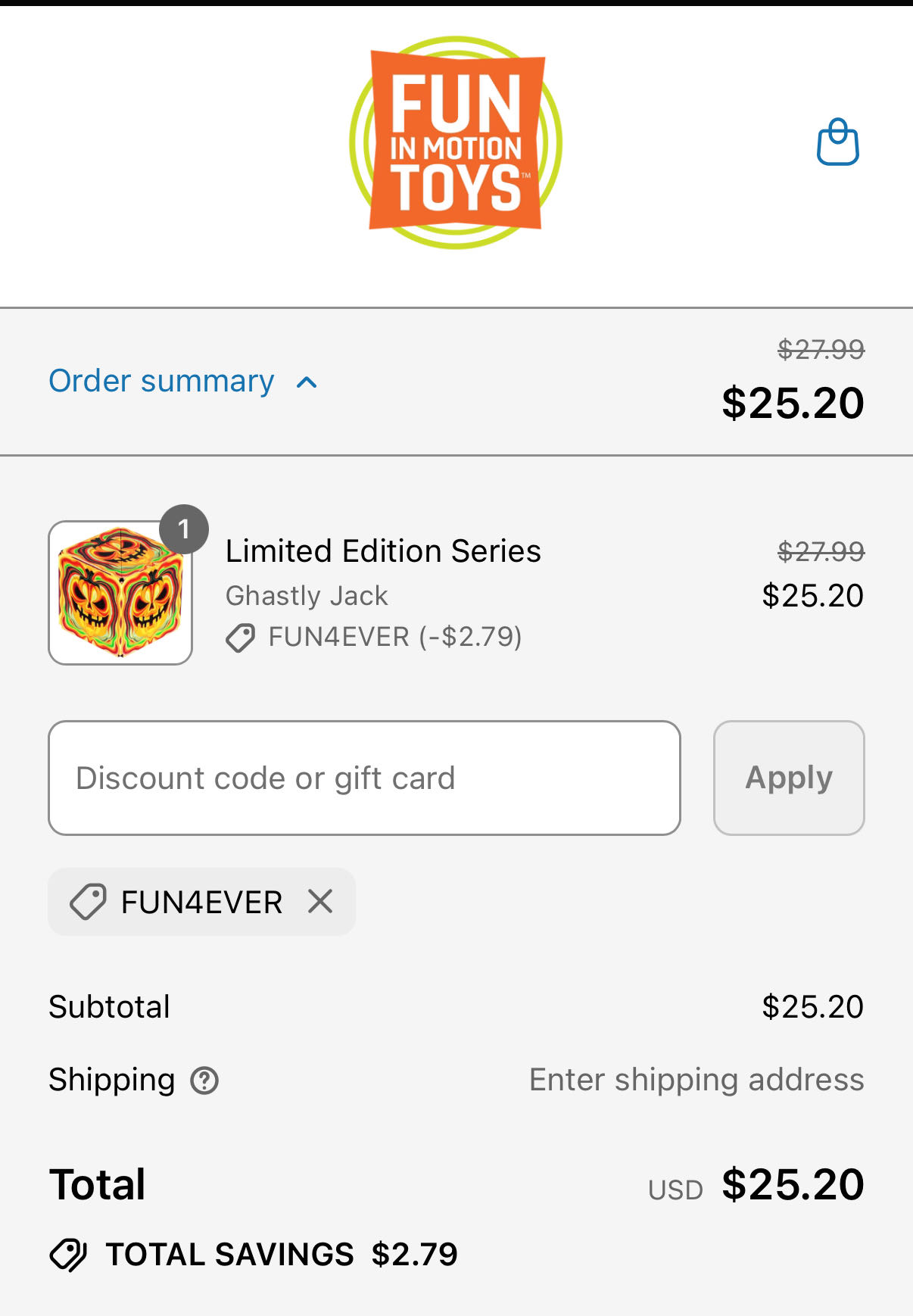 FUN4EVER coupon verification screenshot