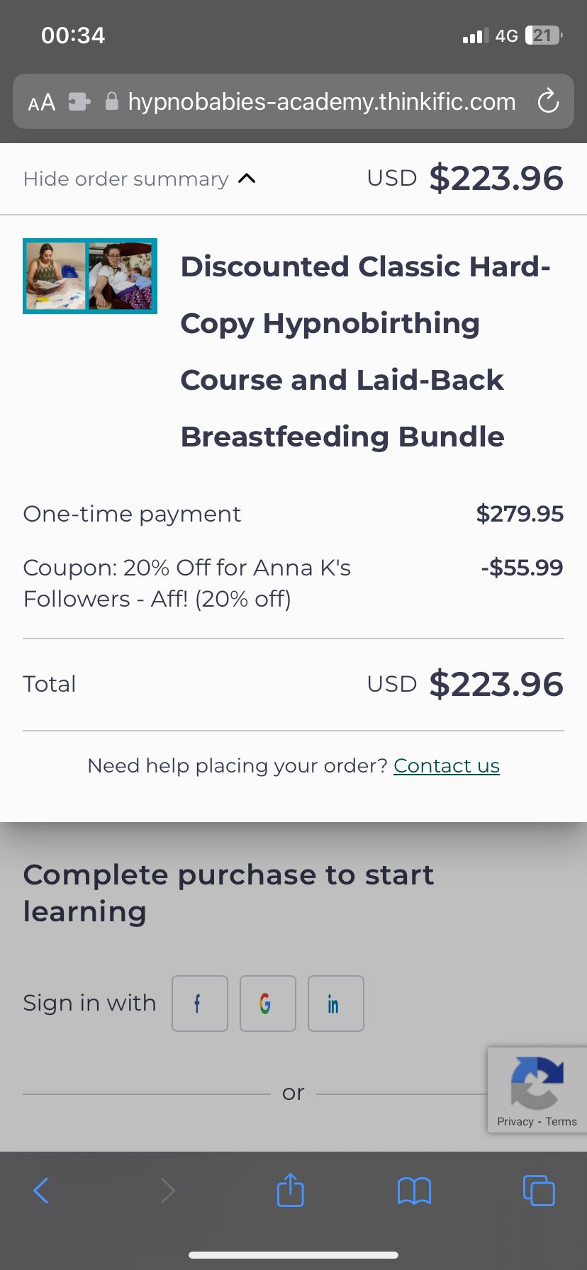 AnnaK20 coupon verification screenshot
