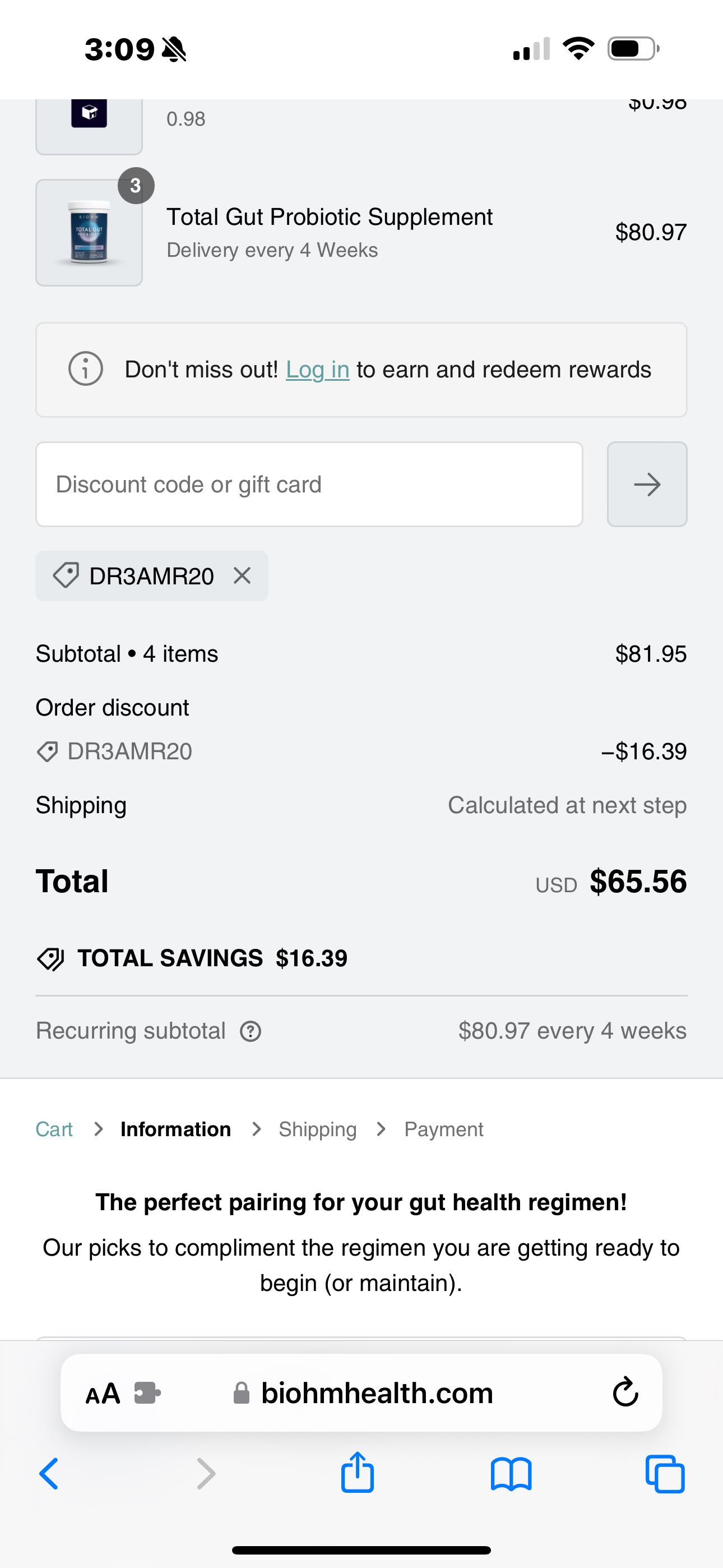 DR3AMR20 coupon verification screenshot